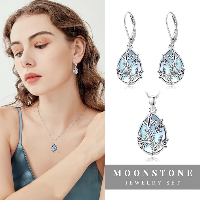 Flower Earrings 925 Sterling Silver Flower Teardrop Leverback Dangle Earrings Jewelry Gifts for Women Girls