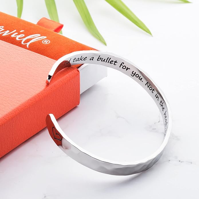 Carviell Bracelet - Gifts for Women – Inspirational, Friendship, Love, Mom, Daughter, Sister, Christian, Graduation, Memorial & Wedding Gifts – 100+ Phrases – Stainless Steel, Gift-Ready