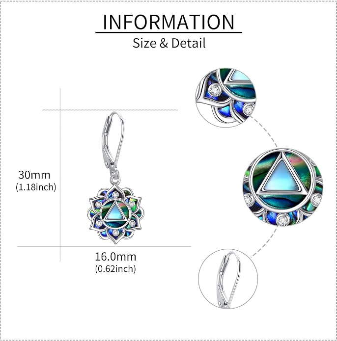 Lotus Earrings Sterling Silver Lotus Flower Dangle Drop Earrings Yoga Jewelry Gifts for Women