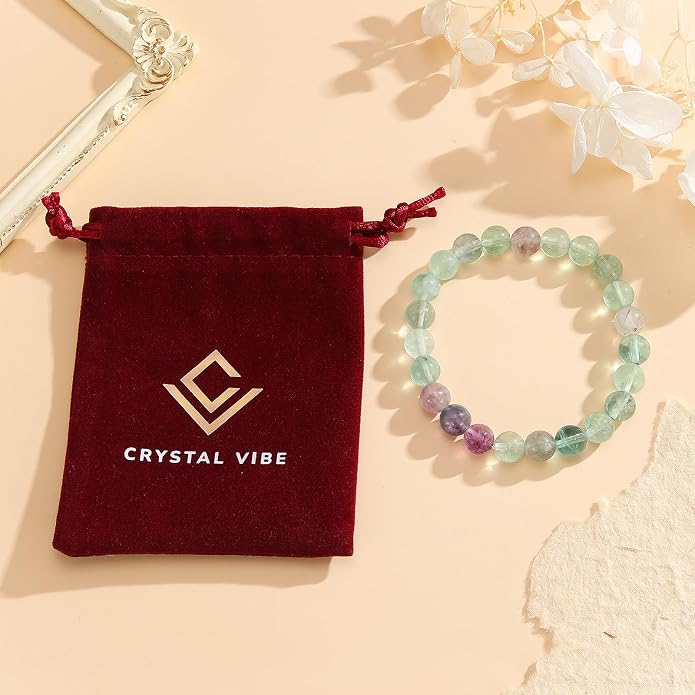 Crystal Vibe - Healing Crystal Bracelet for Women & Men | Natural Gemstone Bead Bracelet | Adjustable Handmade Energy Stone Bracelet | Bracelet for Meditation, Yoga & Daily Wear | Multiple Types