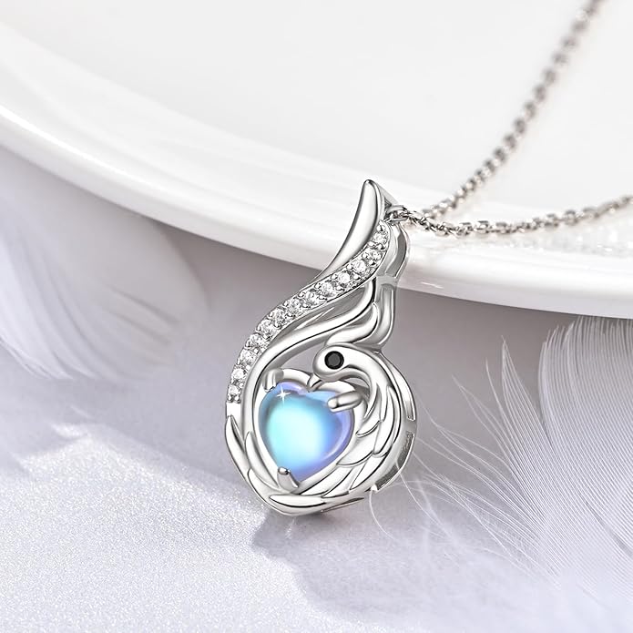 Cremation Jewelry 925 Sterling Silver Teardrop Urn Necklace for Ashes Heart Shape Memorial Keepsake Pendant for Human Ashes for Women Gift