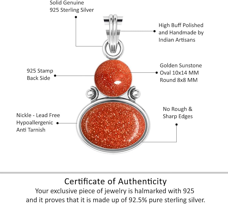 Handmade Genuine 925 Sterling Silver Pendant Necklace Natural Gemstone Crystal, Lapis, Onyx, Amber Oval Round Boho Jewelry For Women
