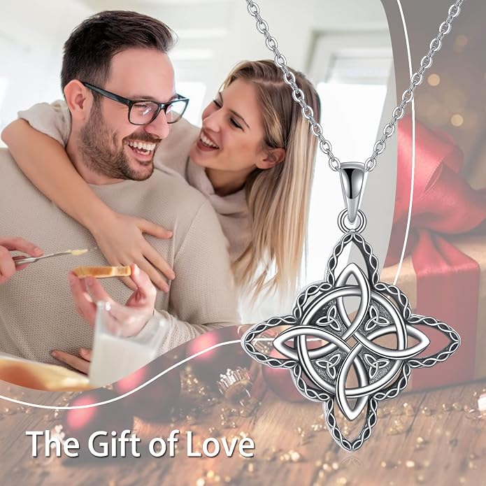 VONALA S925 Sterling Silver Celtic Owl/Moon Wolf/Horse/Dragon/Viking/Anchor Necklace Celtic Knot Pendant Necklace Irish Vintage Necklace Gifts for Women Teens Men Unisex