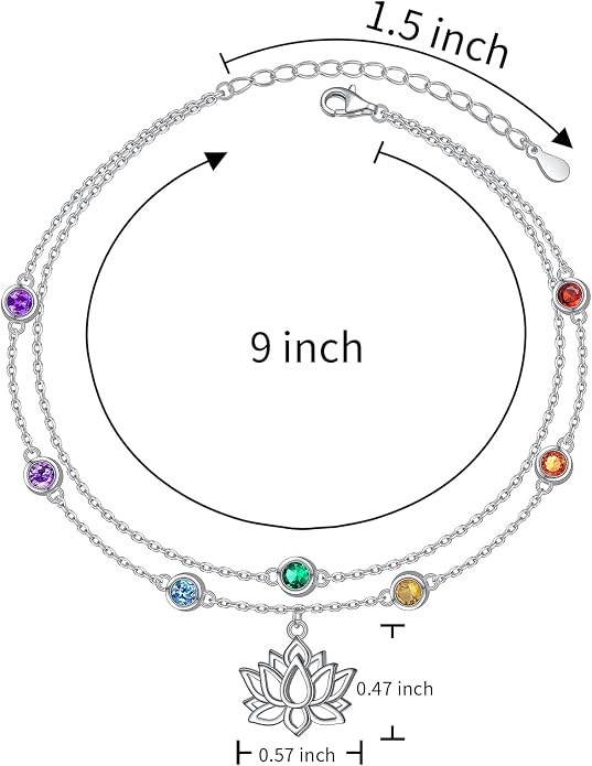 Yearace Anklet for Women S925 Sterling Silver Adjustable Foot Beaded Chain Lotus Flower Claddagh Dragonfly Witches Knot Ankle Bracelet Summer Beach Anklets Jewelry Gift