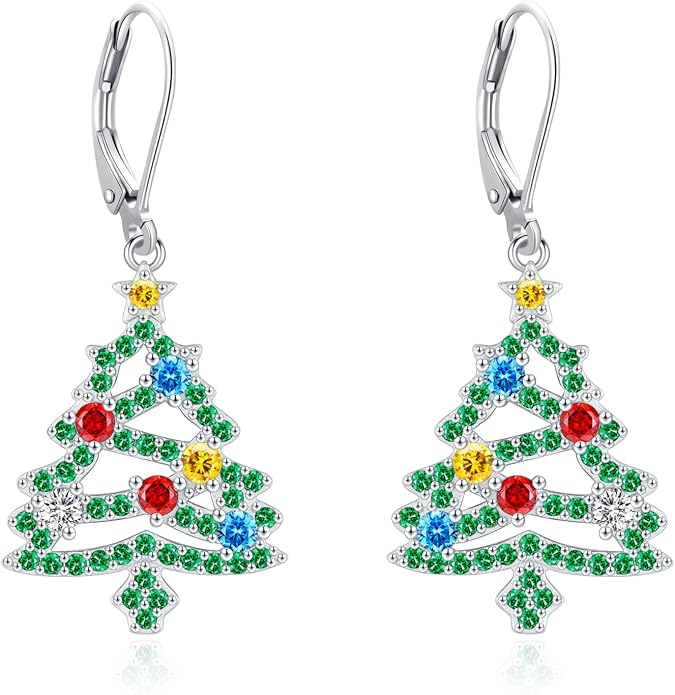 Tree of Life/Cat/Turtle/Butterfly/Flower/Celtic/Turquoise/Moonstone Dangle Earrings for Women Sterling Silver Cute Animals Drop Earrings Jewelry Gifts
