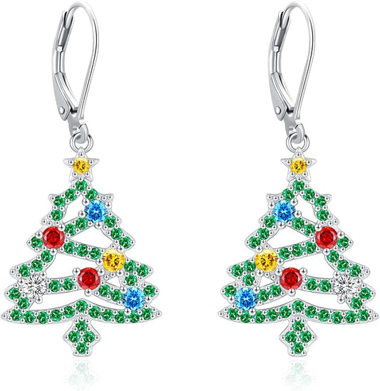 Tree of Life/Cat/Turtle/Butterfly/Flower/Celtic/Turquoise/Moonstone Dangle Earrings for Women Sterling Silver Cute Animals Drop Earrings Jewelry Gifts