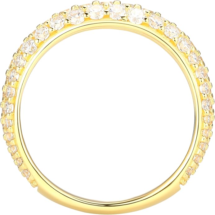Amazon Essentials Cubic Zirconia Classic Pave Eternity Ring in Sterling Silver