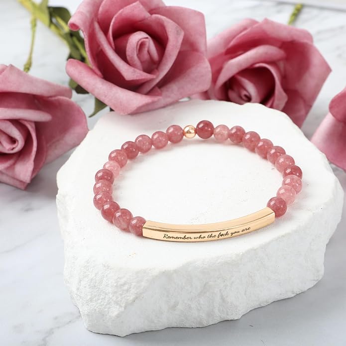 Dont Let The Hard Days Win Bracelet - Gold Hard Day Motivational Bangle Stainless Steel Engraved Words, Inspirational Chain Jewelry Gifts for Women Friend