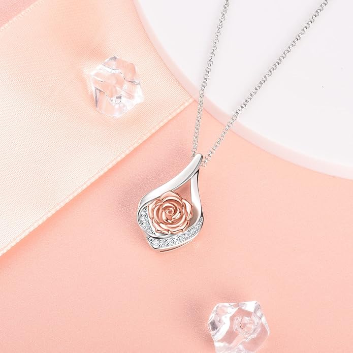 Cremation Jewelry 925 Sterling Silver Teardrop Urn Necklace for Ashes Heart Shape Memorial Keepsake Pendant for Human Ashes for Women Gift