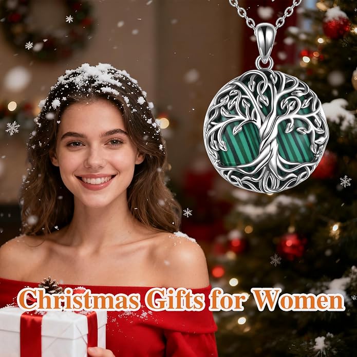 WINNICACA Tree of Life Gifts for Women 925 Sterling Silver Tree of Life Celtic Pendant Necklace Family Irish Jewelry Gifts for Women Wife Girlfriend Anniversary Birthday Gift