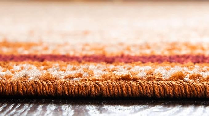 Unique Loom Autumn Collection Modern Contemporary Casual Abstract Area Rug (Beige/ Terracotta Rustic, 2 x 3 ft Rectangular)
