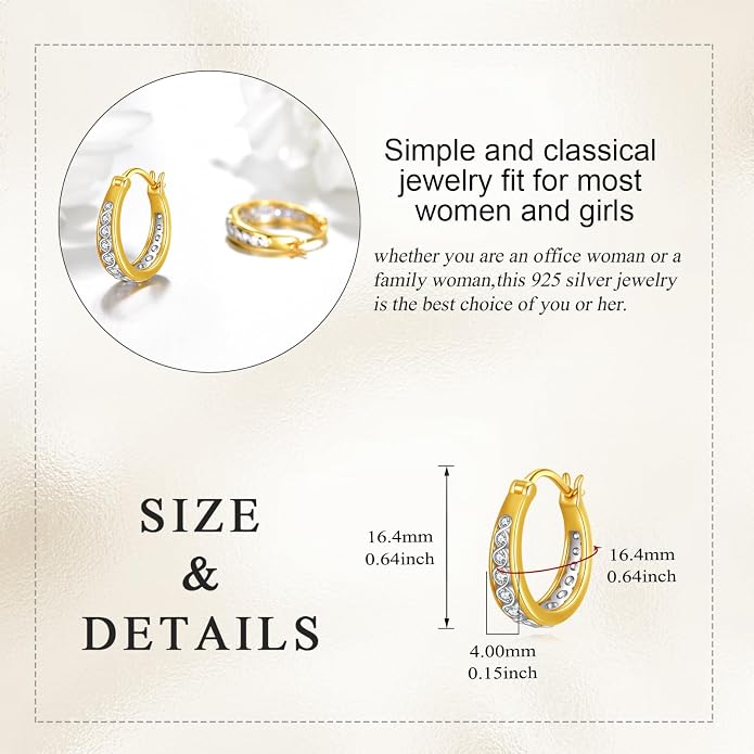 Sterling Silver Hoop Earrings Small Hoop Sun/Leaf/Triangle Huggie Earrings for Women Hypoallergenic
