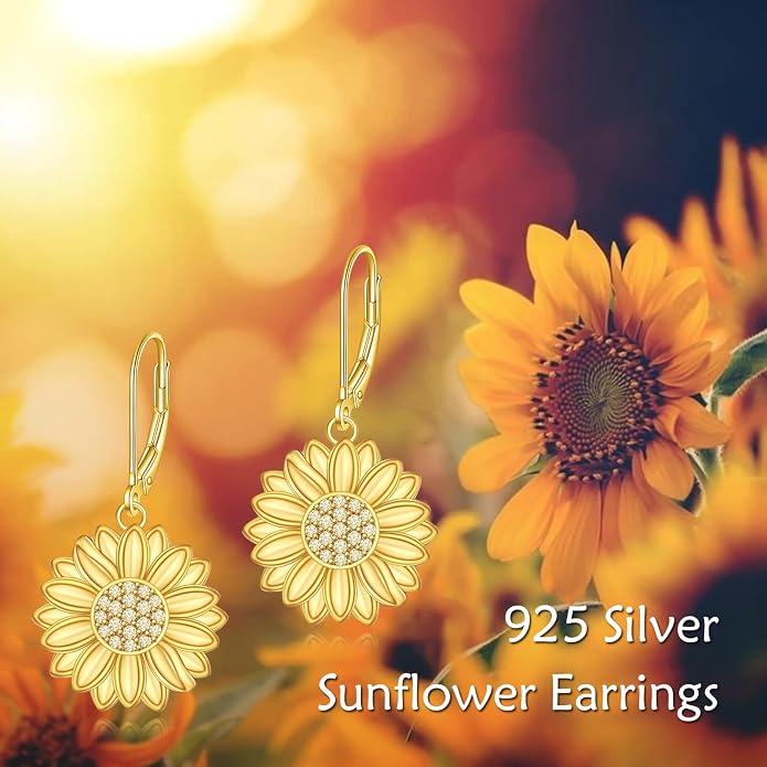 CRMAD Hummingbird/Bee/Leaves/Sunflower/Daisy/Dragonfly/Rose/Lotus Flower Sterling Silver Filigree Teardrop Earrings Abalone Shell Jewelry for Women