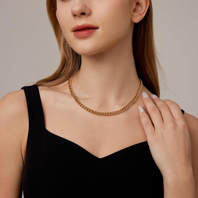 Gold Chain Necklace for Women Dainty Simple Satellite Beaded Twisted Chain Choker Necklace Everyday Jewelry Christmas Gifts