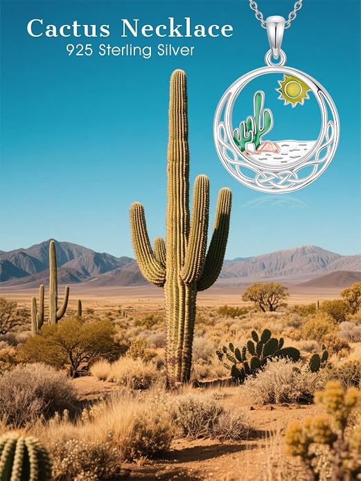 Midari Ocean Necklace 925 Sterling Silver Flamingo Mama Bear Dolphin Penguin Sea Turtle Axolotl Desert Cactus Nautical Rudder Tropical Palm Compass Wave Pendant Boho Jewelry Gifts for Women Men