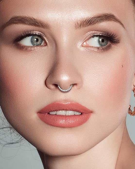 COCHARM 14K Solid Gold 18g/16g Nose Rings 16G Septum Rings Yellow Gold Tragus Helix Cartilage Conch Earring Hoops 18 Gauge Piercing Hoop
