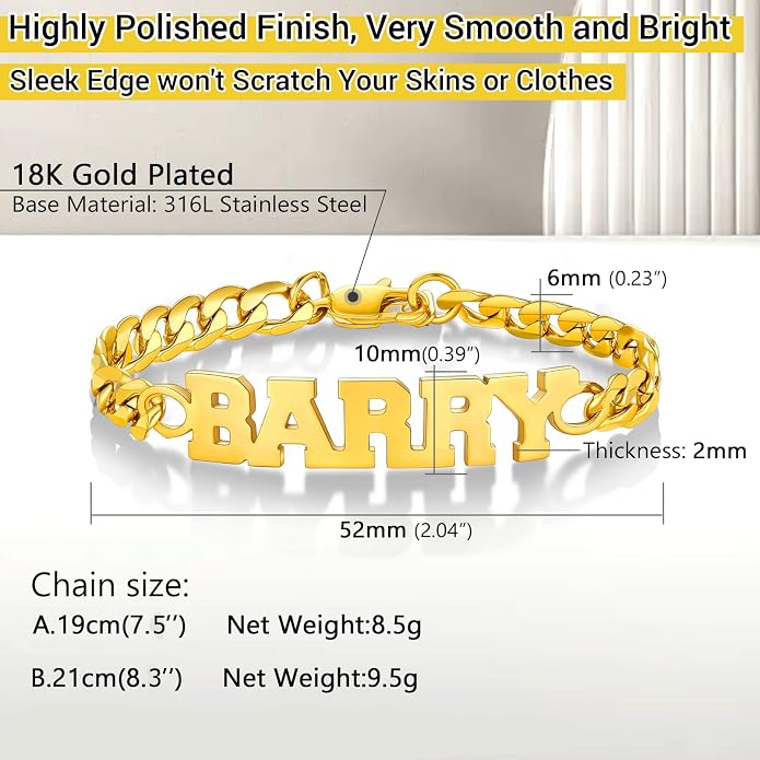 PROSTEEL Silver/Gold/Black Bracelets for Men Figaro Cuban Link, 6mm-13mm Width, 7.5"/8.3"/9" Length, Stainless Steel Mens Bracelet Jewelry with Gift Box