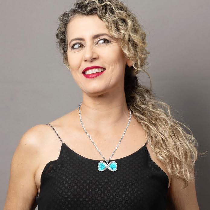 Turquoise Jewelry for Women Men 925 Sterling Silver Pendant Urn Necklaces for Ashes Picture Locket Necklace Thor Hammer Yggdrasil Virgen De Guadalupe St Michael Christopher Judas Witches Knot Necklace