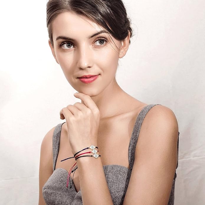 Evil Eye Bracelets Adjustable Charm Lucky Protection Spiritual Kabbalah Red/Black String Thread Bracelet Anklet with Infinity/Cross/Hamsa/Heart/Butterfly Jewelry for Women.