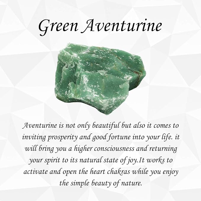 Top Plaza Antique Silver Flower Wrapped Natural Green Aventurine Healing Crystal Necklace