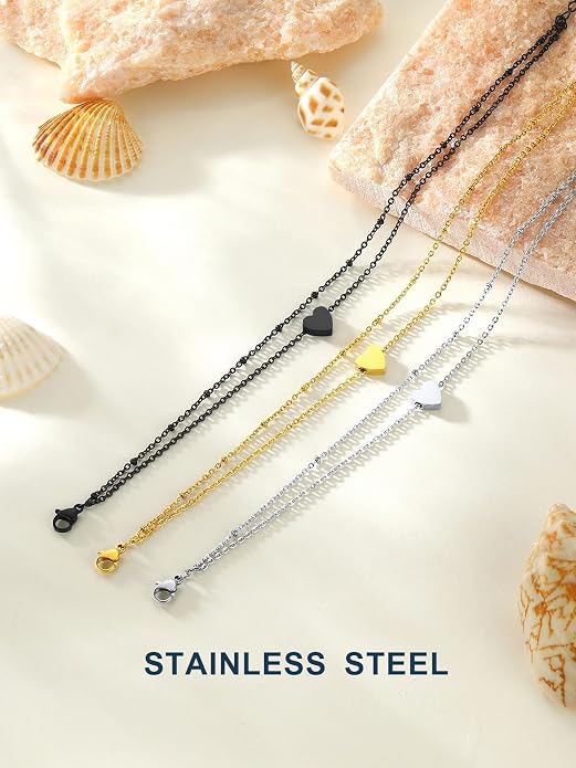 ChainsPro Anklets for Women Waterproof, Adjustable Stainless Steel/ Sterling Silver/14K Gold Plated Ankle Bracelets for Women, Non Tarnish Layered Anklets Beach Jewelry Gifts for Swimming & Daily Wear (Send Gift Box)