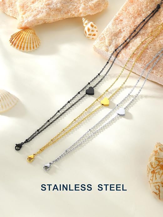 ChainsPro Anklets for Women Waterproof, Adjustable Stainless Steel/ Sterling Silver/14K Gold Plated Ankle Bracelets for Women, Non Tarnish Layered Anklets Beach Jewelry Gifts for Swimming & Daily Wear (Send Gift Box)