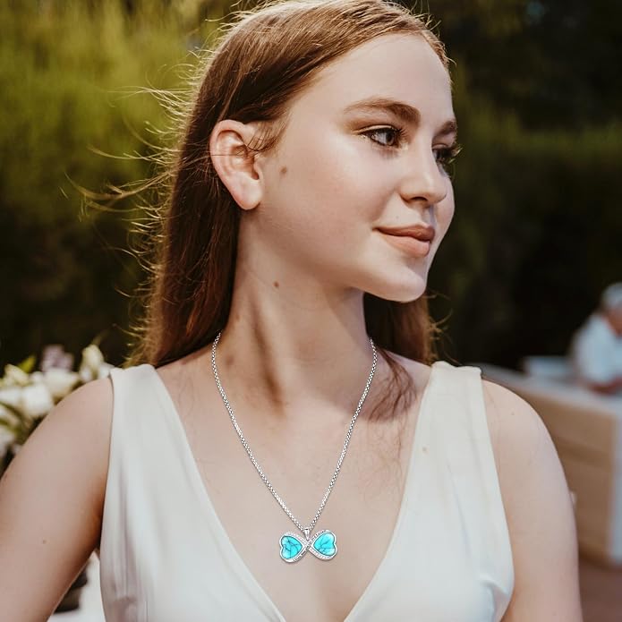 Turquoise Jewelry for Women Men 925 Sterling Silver Pendant Urn Necklaces for Ashes Picture Locket Necklace Thor Hammer Yggdrasil Virgen De Guadalupe St Michael Christopher Judas Witches Knot Necklace