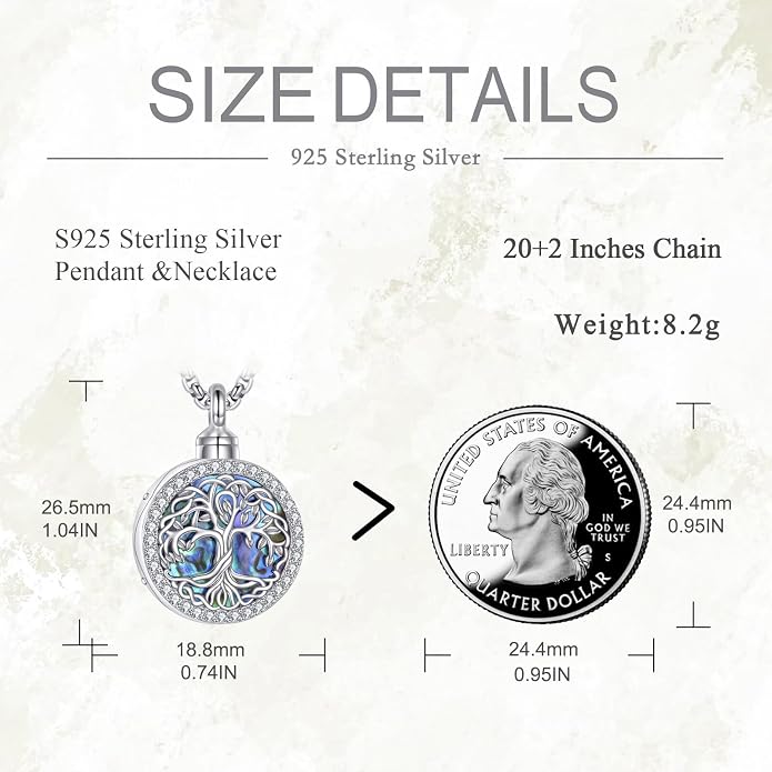 POPLYKE Tree of Life Necklace for Women Sterling Silver Celtic Knot Family Tree With Blue/Purple/Volcano Crystal Irish Gifts for Mom Wife Birthday Christmas