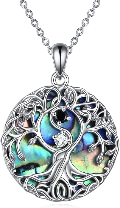 YFN Tree of Life Necklace Sterling Silver Celtic Knot Tree Pendant Jewelry Gifts for Women Men