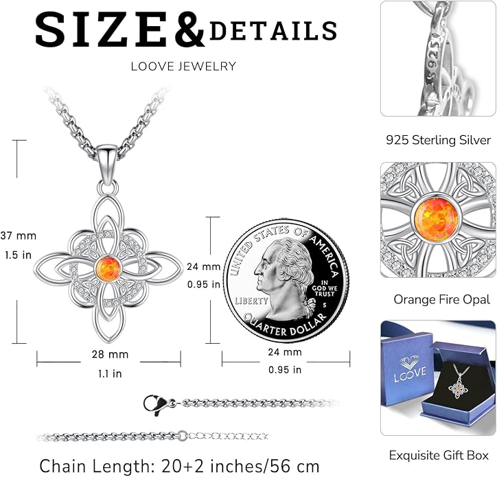 Pentagram Necklace Sterling Silver Triple Moon Goddess/Celtic Knot Witches Knot/Ankh/Sun and Moon/Hecate/Lilith/Santa Muerte/Tetragrammaton Pendant Necklace Pagan Wiccan Magic Egyptian Amulet Jewelry for Women Men