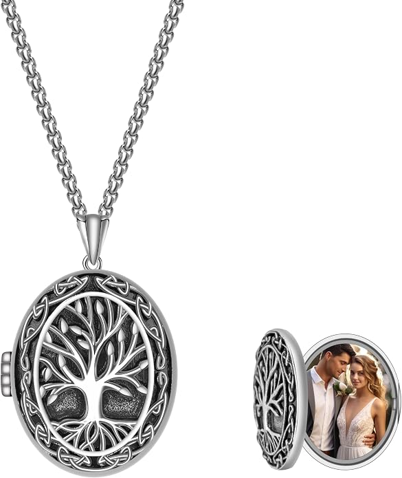925 Sterling Silver Necklace for Men Women, Birthday Keepsake Jewelry Gifts for Mom Dad Friend
