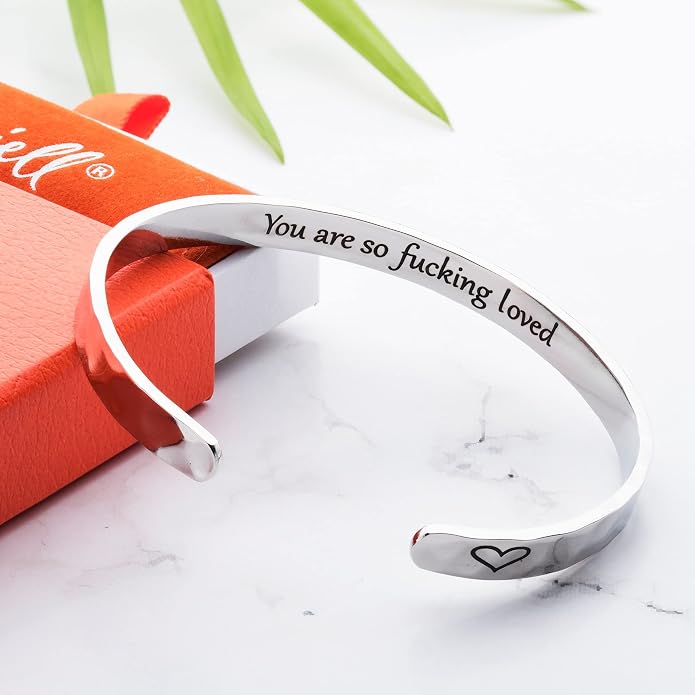 Carviell Bracelet - Gifts for Women – Inspirational, Friendship, Love, Mom, Daughter, Sister, Christian, Graduation, Memorial & Wedding Gifts – 100+ Phrases – Stainless Steel, Gift-Ready