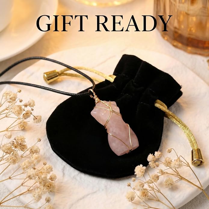 Handcrafted Natural Stone Female Form Pendant Necklace High Color Retention Copper Wire Wrapped Crystal Body Silhouette Jewelry for Women Unique Natural Stone Gift