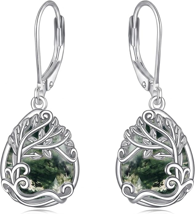Teardrop Tree of Life/Filigree Earrings for Women Dangle Leverback Earrings Jewelry Gift Anniversary For Her