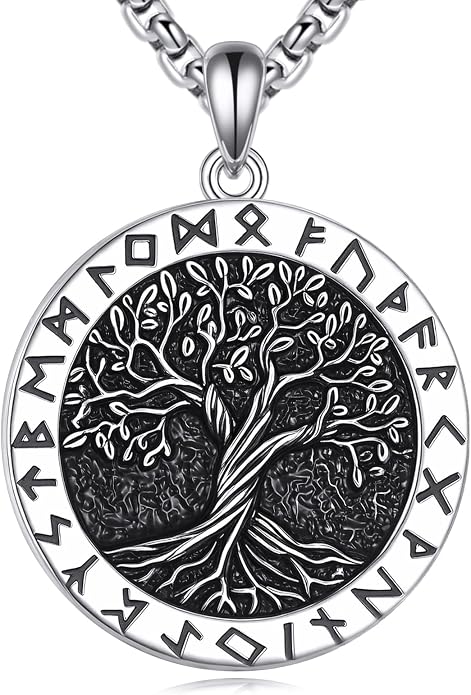 Lion/Anchor/Yggdrasil/Empty Tomb Pendant Necklace Stainless Steel 22+2 Chain Jewelry For Men Father Women Unisex