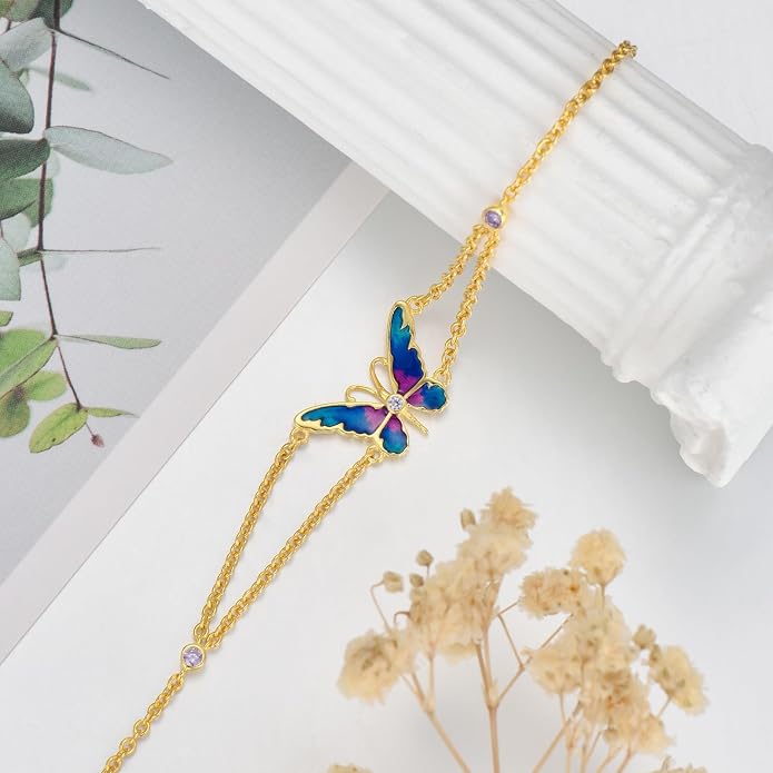 Ankle/Bracelet for Women Sterling Silver Sea Turtle/Butterfly/Mustard Seed/Sister/Sunflower/Elephant Gifts for Birthday Summer Beach Jewelry for Mom Wife Daughter Friend