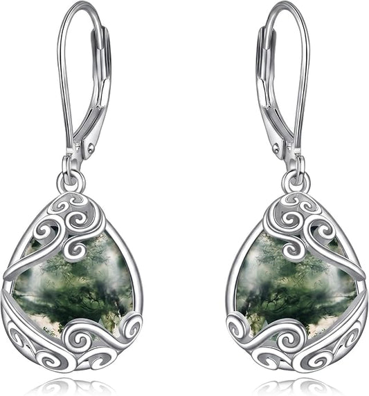 Teardrop Tree of Life/Filigree Earrings for Women Dangle Leverback Earrings Jewelry Gift Anniversary For Her