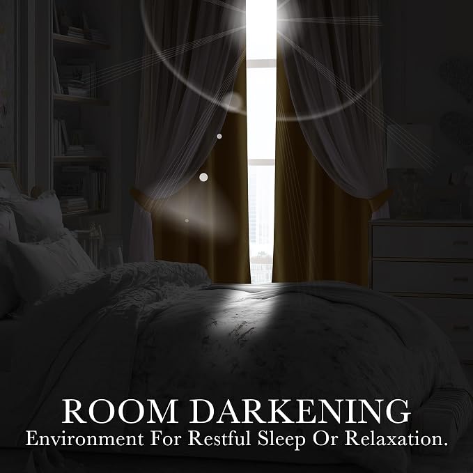 PONY DANCE Blackout Curtains - Curtains 84 inches Long with Sheer Overlay Nursery Panels for Bedroom/Living/Dining Room, 52 W by 84 L, Lemon Yellow, 2 Pieces