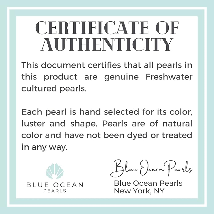 Blue Ocean Pearls Round Freshwater Cultured Pearl Bride & Bridesmaid 8" Stretch Strand Bracelet - Choice of Pearl Size and Color