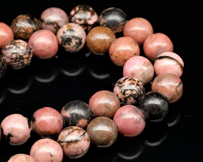 Natural Gemstone Beaded Choker Necklace | 8mm Handmade Adjustable Jewelry for Men & Women | Chakra Balancing Crystal Necklace | Spiritual Gift | Macrame Cord with Extender