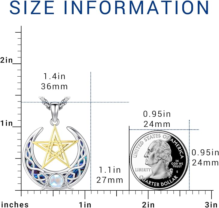 Witchy Jewelry for Women Men Nudo De Bruja Plata 925 Original Witches Knot Necklace Tetragrammaton Hecate Necklace Lilith Necklace Pentagram Necklace Cat Necklace Triple Moon Goddess Pendant Necklace