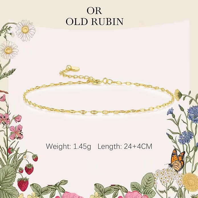 Gold Anklets for Women Ankle Bracelets for Women 14K Gold Anklets Bracelets for Womens Golden Anklet Cross Ankle Bracelet Spaced Evenly Cubic Zirconia Cross Anklet Bracelet for Womens Ankles 9.5+1.5in