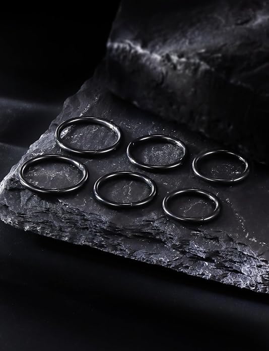 20G 18G 16G 14G 12G 10G 8G 6G 4G 2G Nose Rings Hoops 316l Surgical Steel Clicker Septum Lip Ring Tragus Helix Daith Rook Conch Snug Cartilage Lobe Earrings Hoop Piercing Jewelry For Women Men