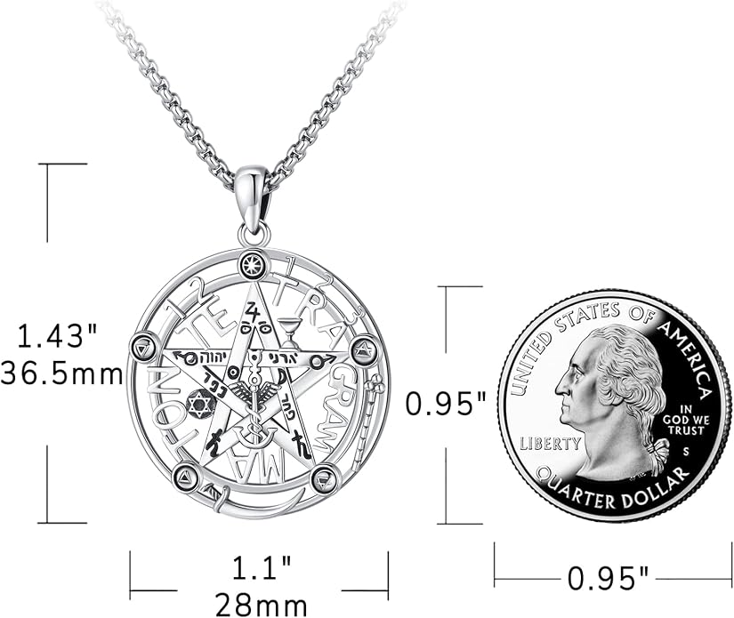 Witchy Jewelry for Women Men Nudo De Bruja Plata 925 Original Witches Knot Necklace Tetragrammaton Hecate Necklace Lilith Necklace Pentagram Necklace Cat Necklace Triple Moon Goddess Pendant Necklace