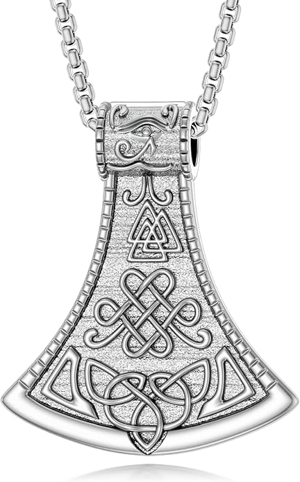 Norse Viking Thor Hammer Necklace 925 Sterling Silver Nordic Mjolnir Necklace Viking Talisman Jewelry Gift for Men