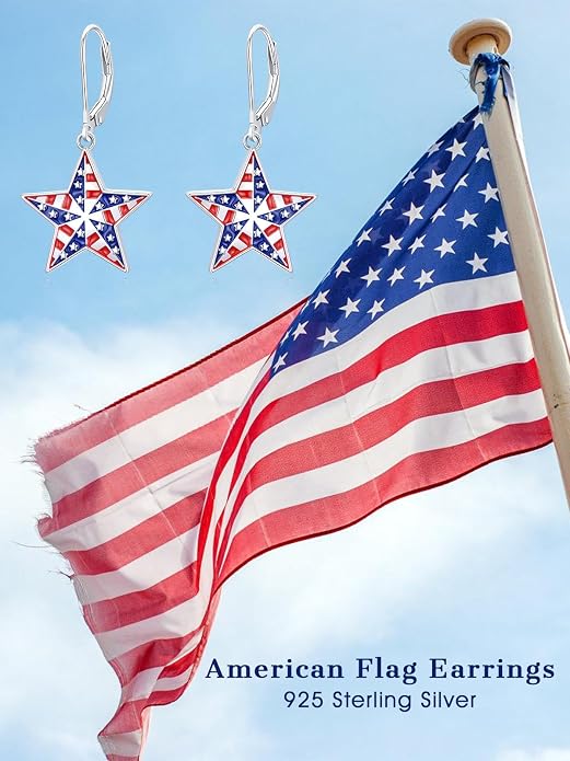 Seiyang Dangle Earrings 925 Sterling Silver Animal/American Flag/Turquoise Dangle Drop Earrings Jewelry Gifts for Women