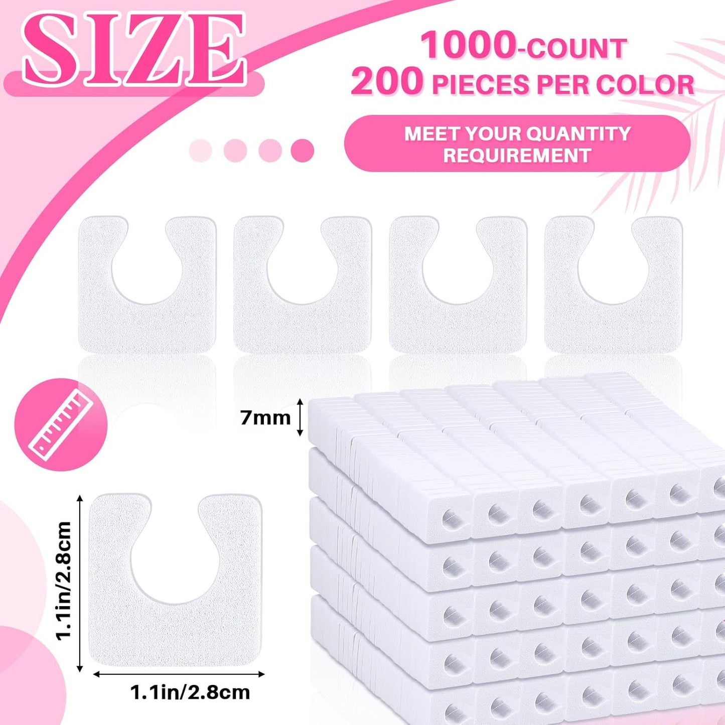 Mumufy 1000 Pcs Individual Pedicure Toe Separators Soft Foam Toe Spacers Comfortable Finger Toe Dividers Pedicure for Women Men Girls Manicure Feet Nail Polish Art Painting Spa (White)