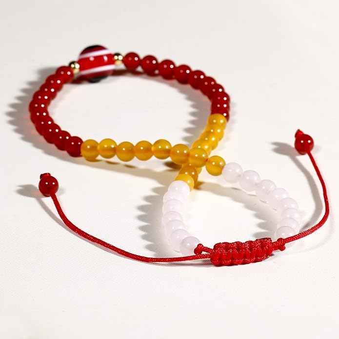 Evil Eye Anklet Bracelets for Women Energy Healing Crystals and Gemstones Worry Stone Beach Foot Meditation Yoga Jewelry