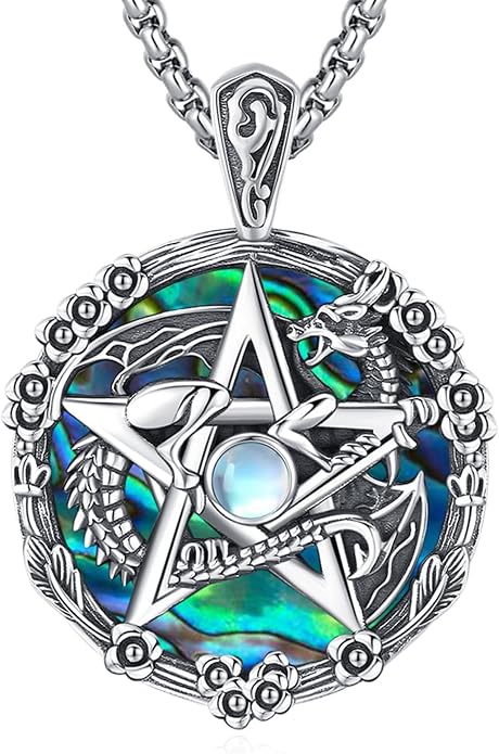 Pentagram/Celtic Knot/Witches Knot/Santa Muerte/Triple Moon Goddess/Baphomet/Hecate Necklace Sterling Silver Magic Wiccan Amulet Pagan Jewelry for Women Men