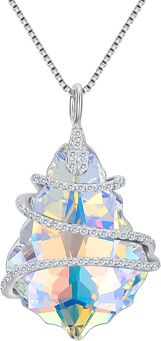 EVER FAITH 925 Sterling Silver CZ Baroque Pendant Adjustable Necklace